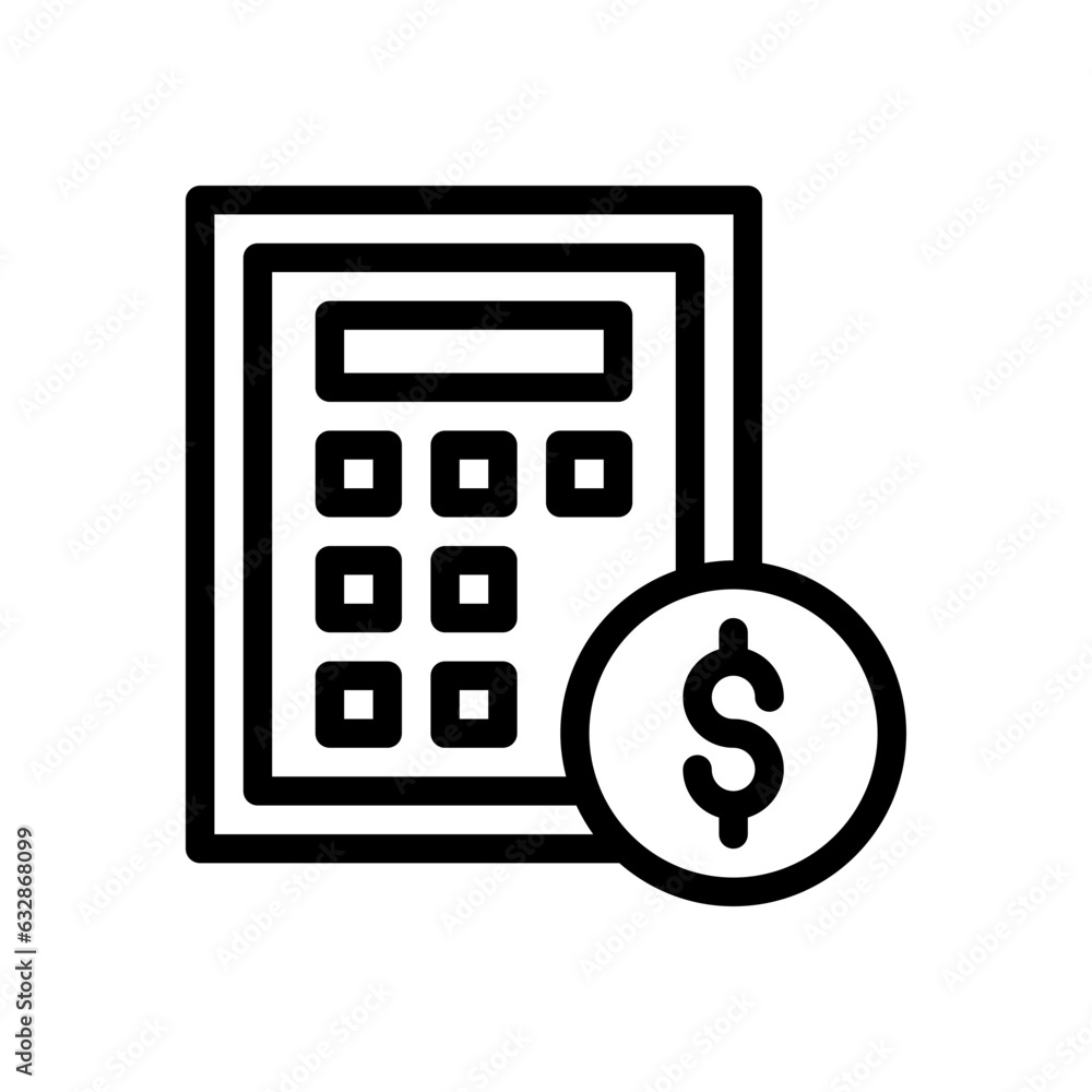 calculator line icon calculator line icon