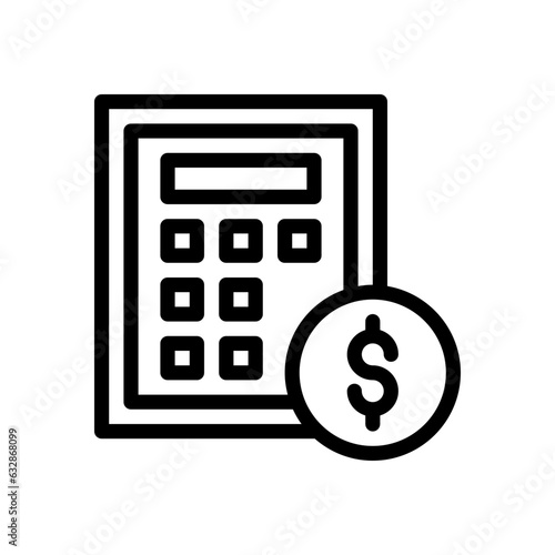 calculator line icon