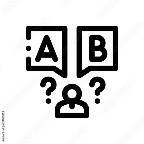 decision making line icon