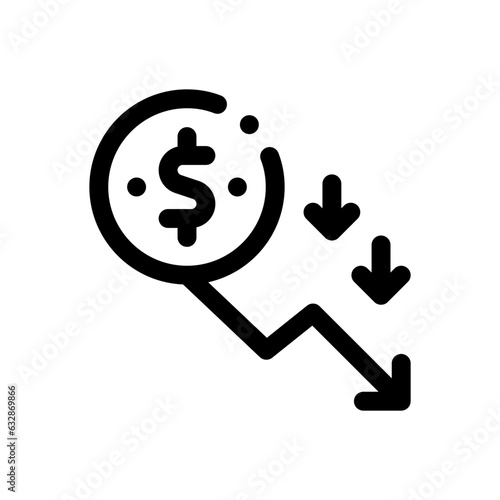 recession line icon