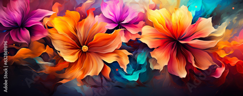 Artistic and Colorful  Abstract Flower Design