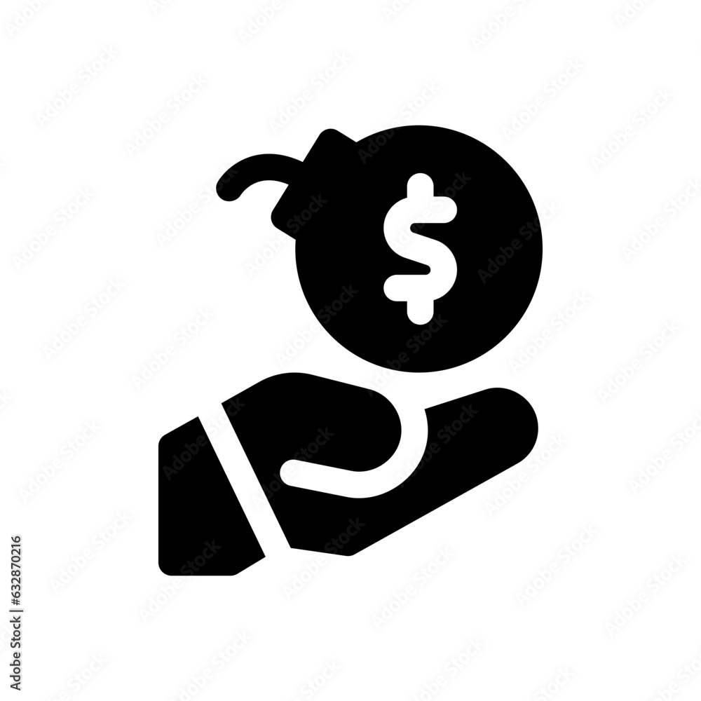 debt glyph icon