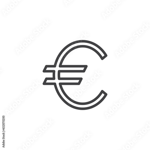 Euro sign line icon