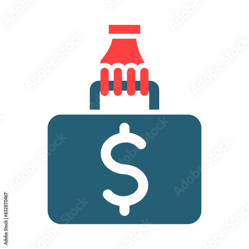 Money Laundering Glyph Two Color Icon Design