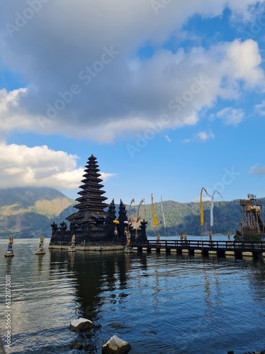 Jati Segara Temple in the middle of Lake Batur, Kintamani, Bali