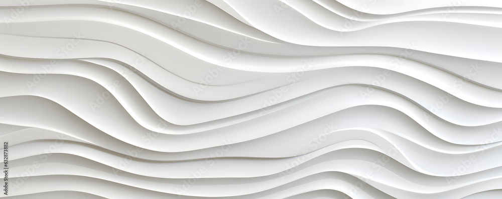 White relief wave texture on a white wall, in the style of gypsum decorative texture White relief wave texture on a white wall, in the style of gypsum decorative texture