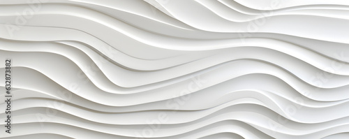 White relief wave texture on a white wall, in the style of gypsum decorative texture