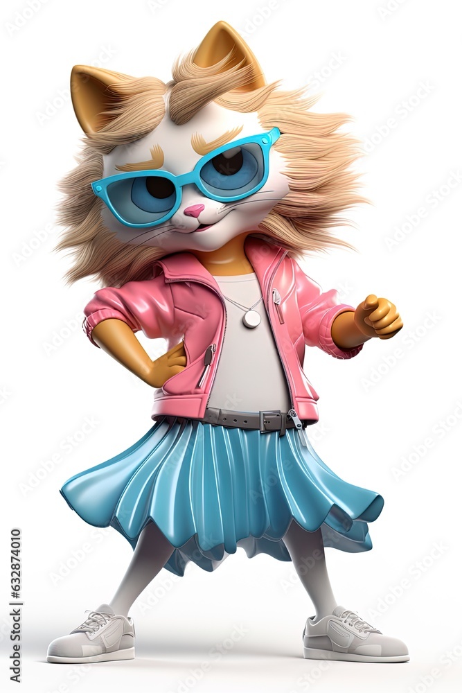 cool swag cat cartoon character cool swag cat cartoon character