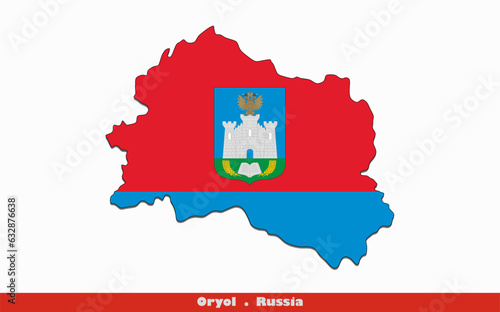 Oryol Flag -  Political divisions of Russia (EPS)