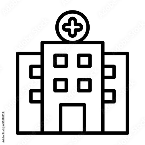 Medical center, healthcare facility, infirmary, clinic, medical institution. icon