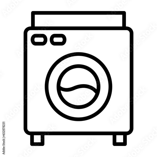Laundromat, laundrette, washing facility, clothes cleaning service, laundry shop. icon