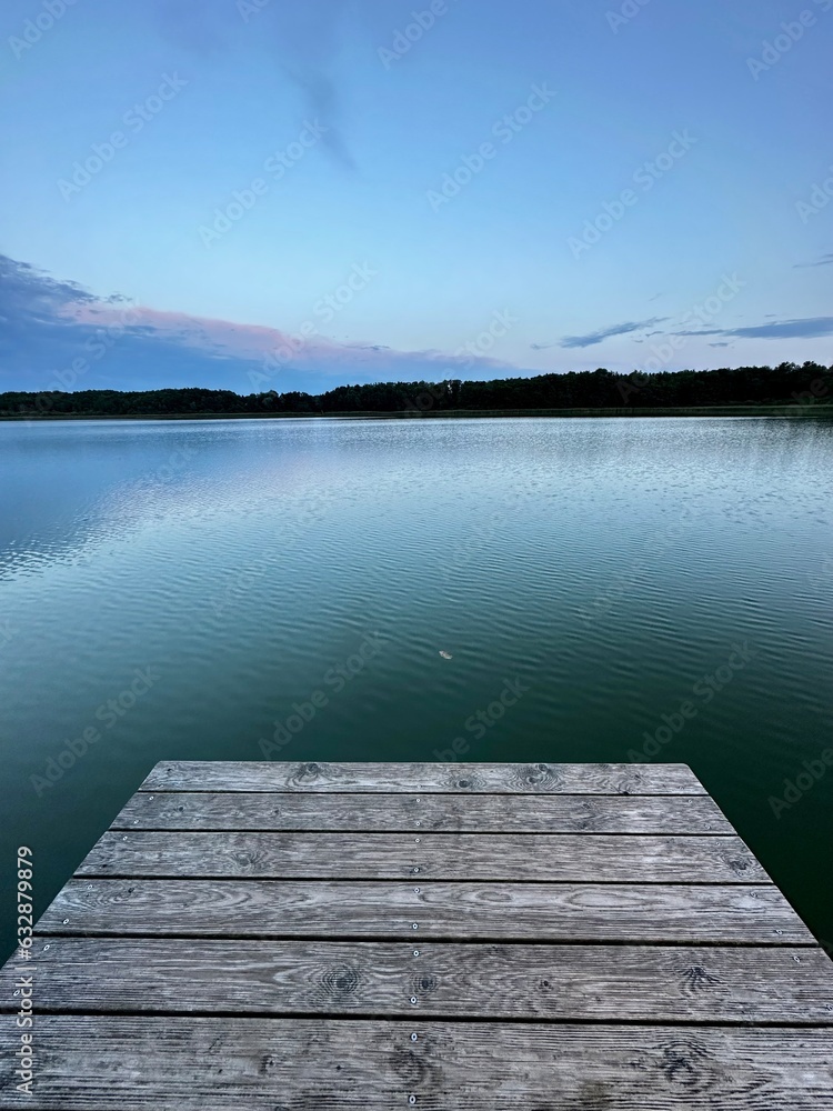 Fototapeta premium wooden pier on the lake