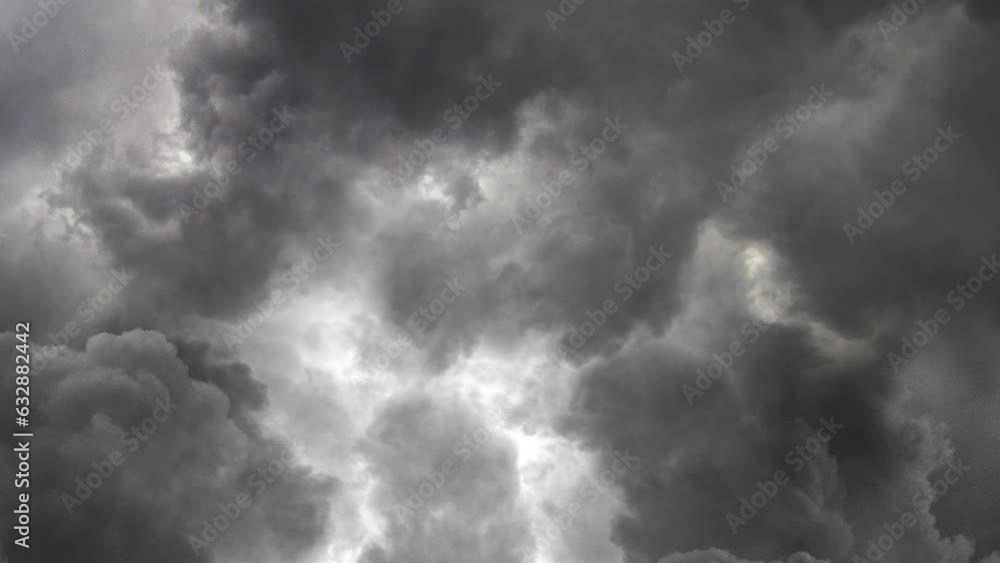 lightning bolt strikes in dark sky. lightning bolt strikes in dark sky.