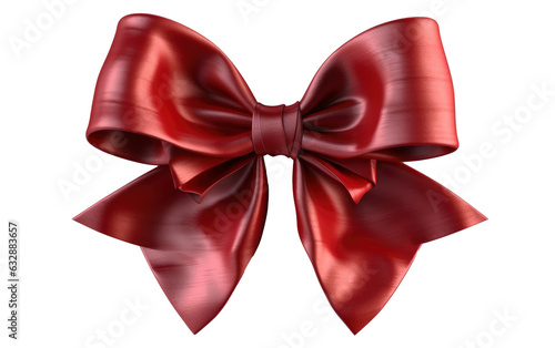 bow tie or red ribbon. transparent background. Generative AI