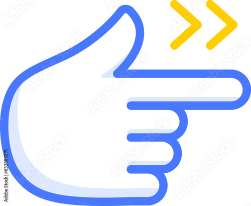 pointing hand right emoji icons
