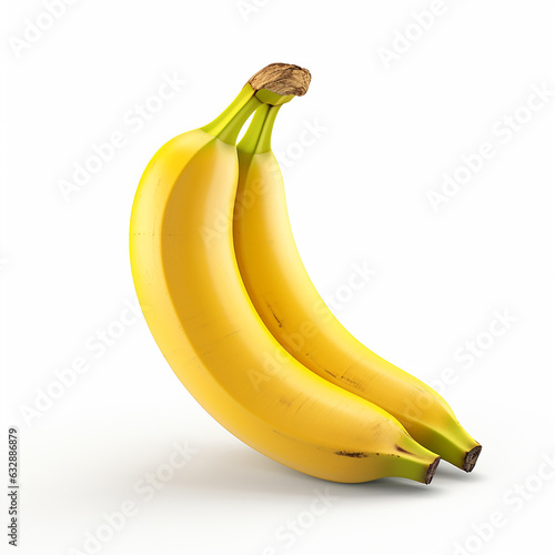 banana isolated on white background. Made with generative ai