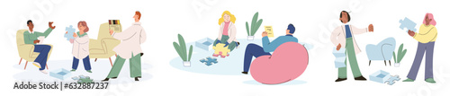 Psychotherapy session with cognitive analysis. Mental health, psychology concept. Mental health improvement, treatment for anxiety neurosis, mental equilibrium. Mental therapy sessions for open mind