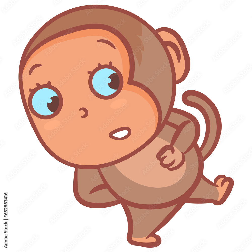 Little monkey look sideways Little monkey look sideways