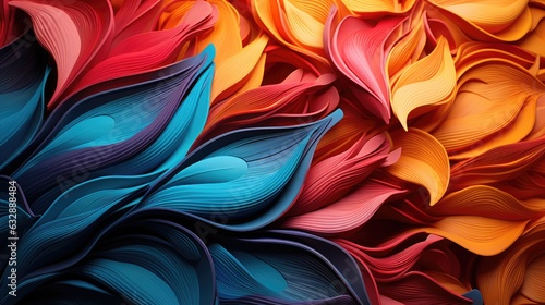 Bright and colorful funky patterns flower petals