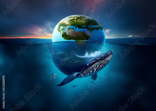 the planet is supported by a whale