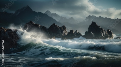 Juxtaposed with nature mountains ocean
