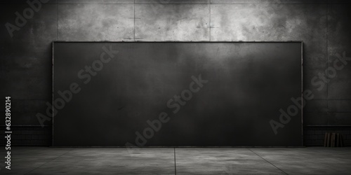 Modern spacious industrial big blank display ai generated photo