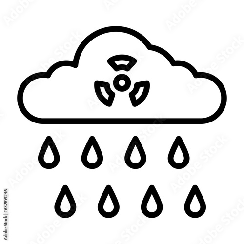 Acid precipitation, acidic rainfall, acid deposition, acid showers, acid drizzle icon