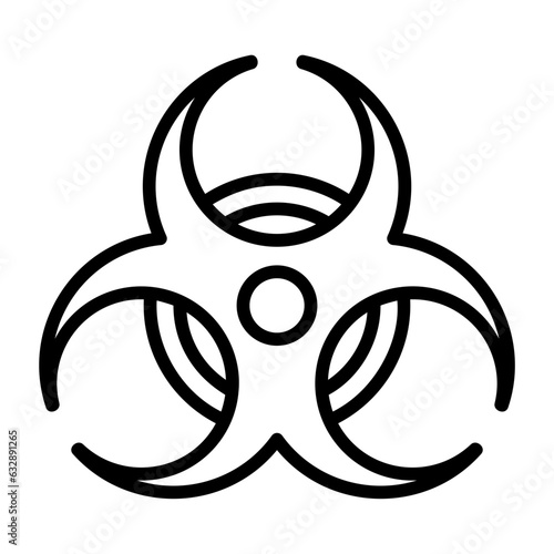Biological hazard, biothreat, biological contaminant, biowaste, biohazardous material icon