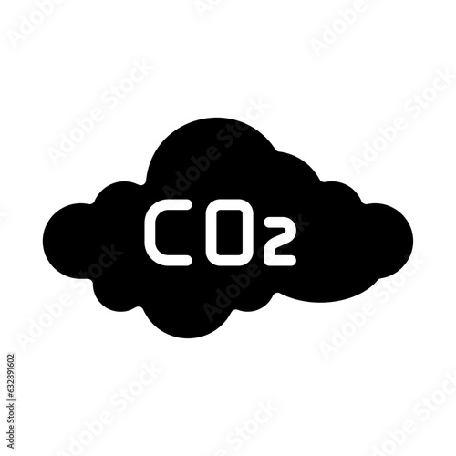 Carbon dioxide, carbonic acid gas, greenhouse gas, CO2 gas, carbon oxide icon