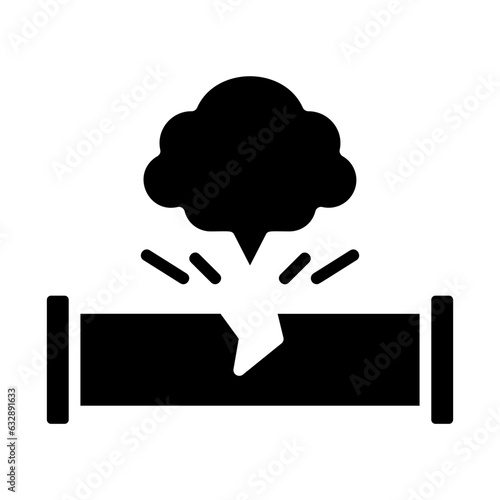 Spill, escape, seepage, discharge, leakage icon