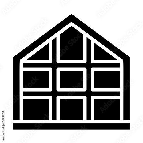 Glasshouse, hothouse, plant house, conservatory, enclosed garden icon