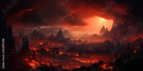 Lava clouds high quality graphic ai generated © Tymofii