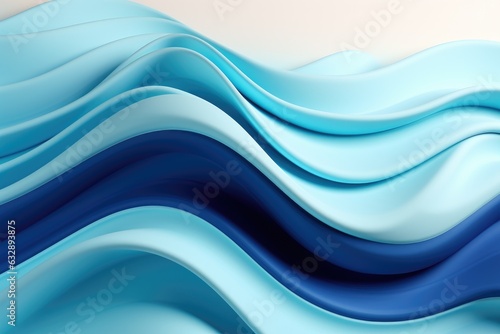 Smooth wave background with 3d style effect ai generated