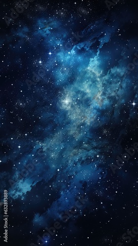 Stars in night sky web banner space background