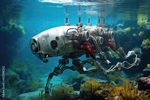 biohybrid robot underwater exploring marine life