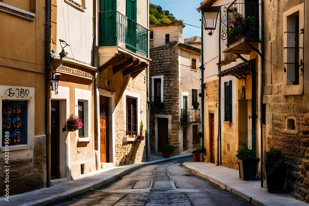 The Spanish Village of Montefrio, Andalusia, Spain. Generative AI