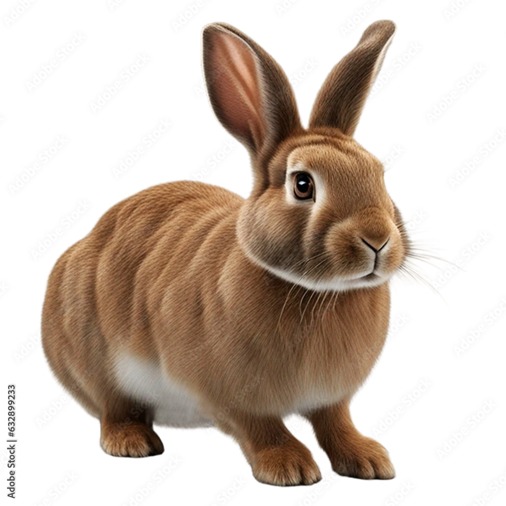 Fototapeta premium Rabbit isolated on transparent background