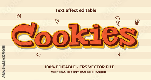 Cookies text effect full editable