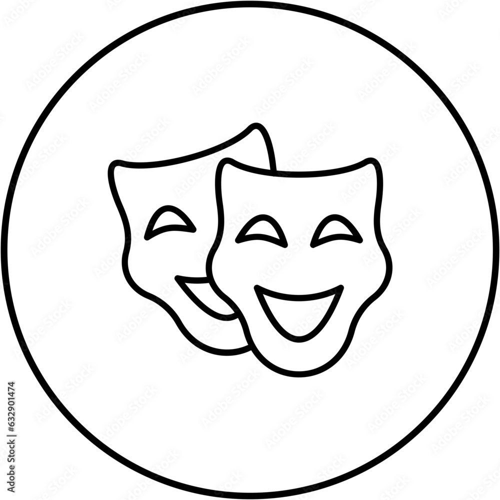 Theater Masks Icon Theater Masks Icon