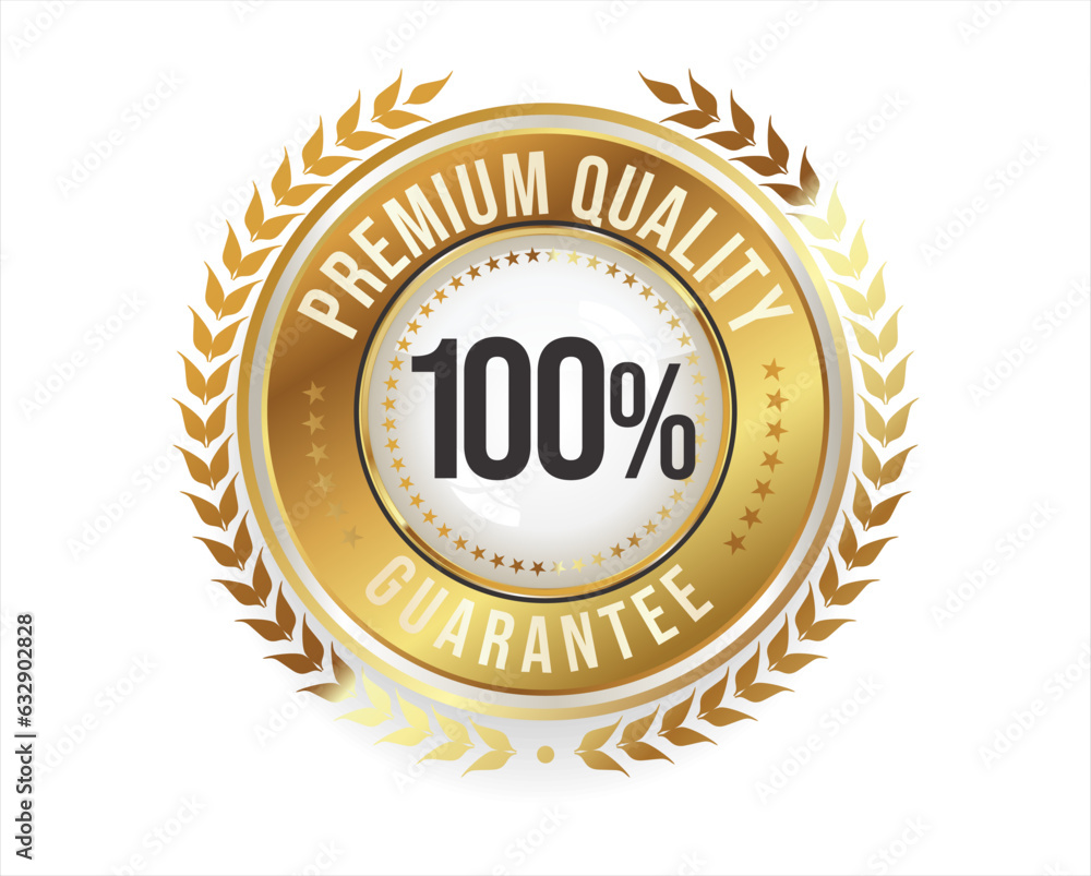 Premium quality golden design badge vector collection Premium quality golden design badge vector collection