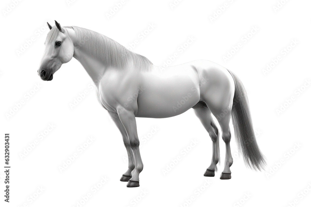 White horse isolated on transparent background White horse isolated on transparent background