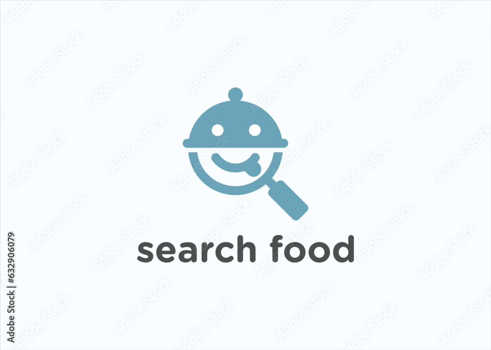 search food logo design vector silhouette illustration