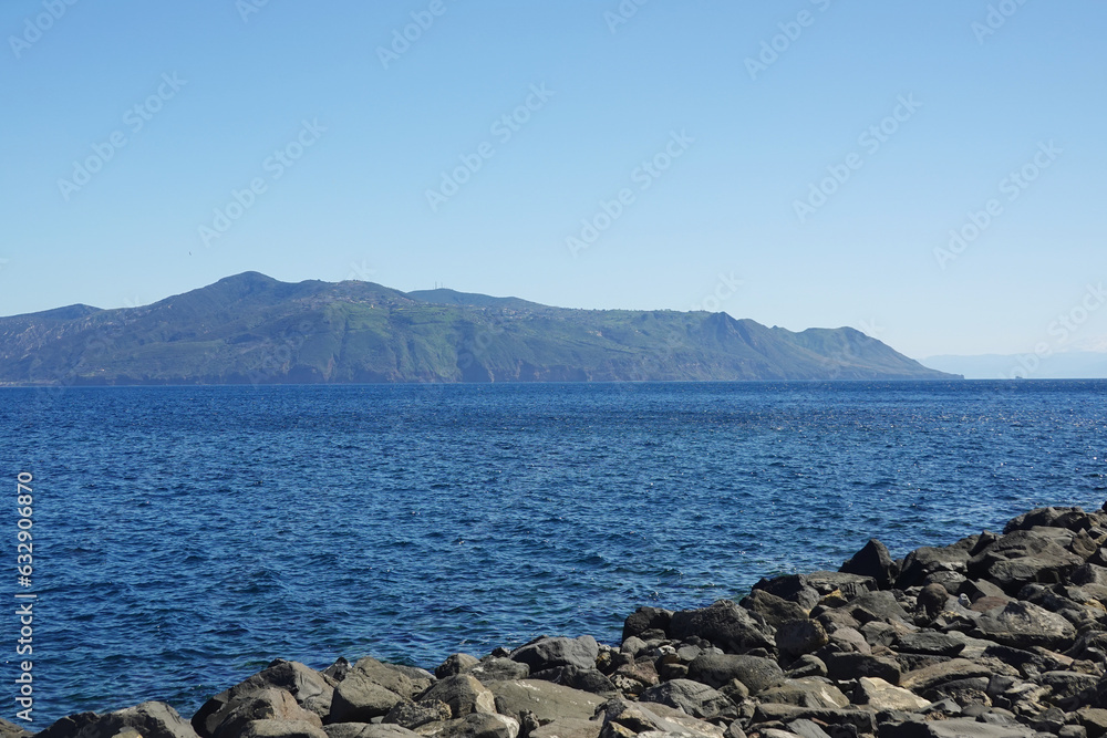 A panorama of Lipari island, opening from Vulcano island, the Aeolian islands
