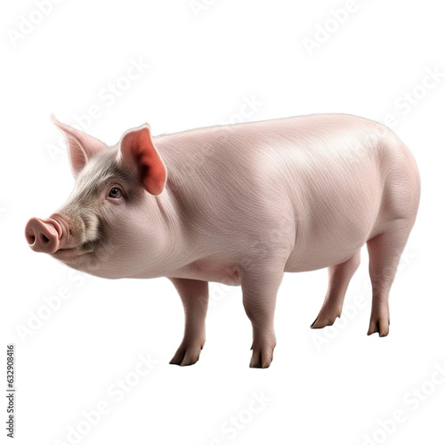 Pig isolated on transparent background