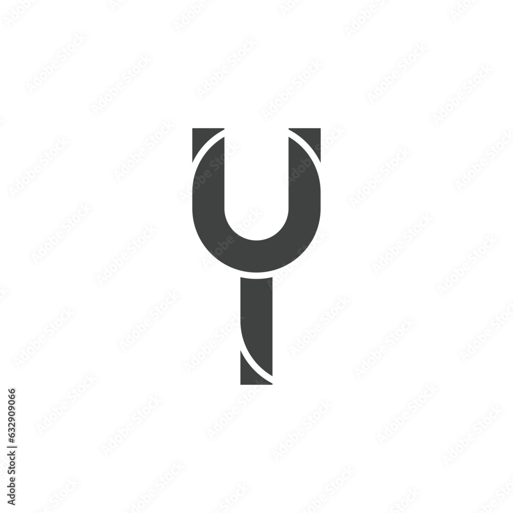 Initial alphabet letter Y font icon