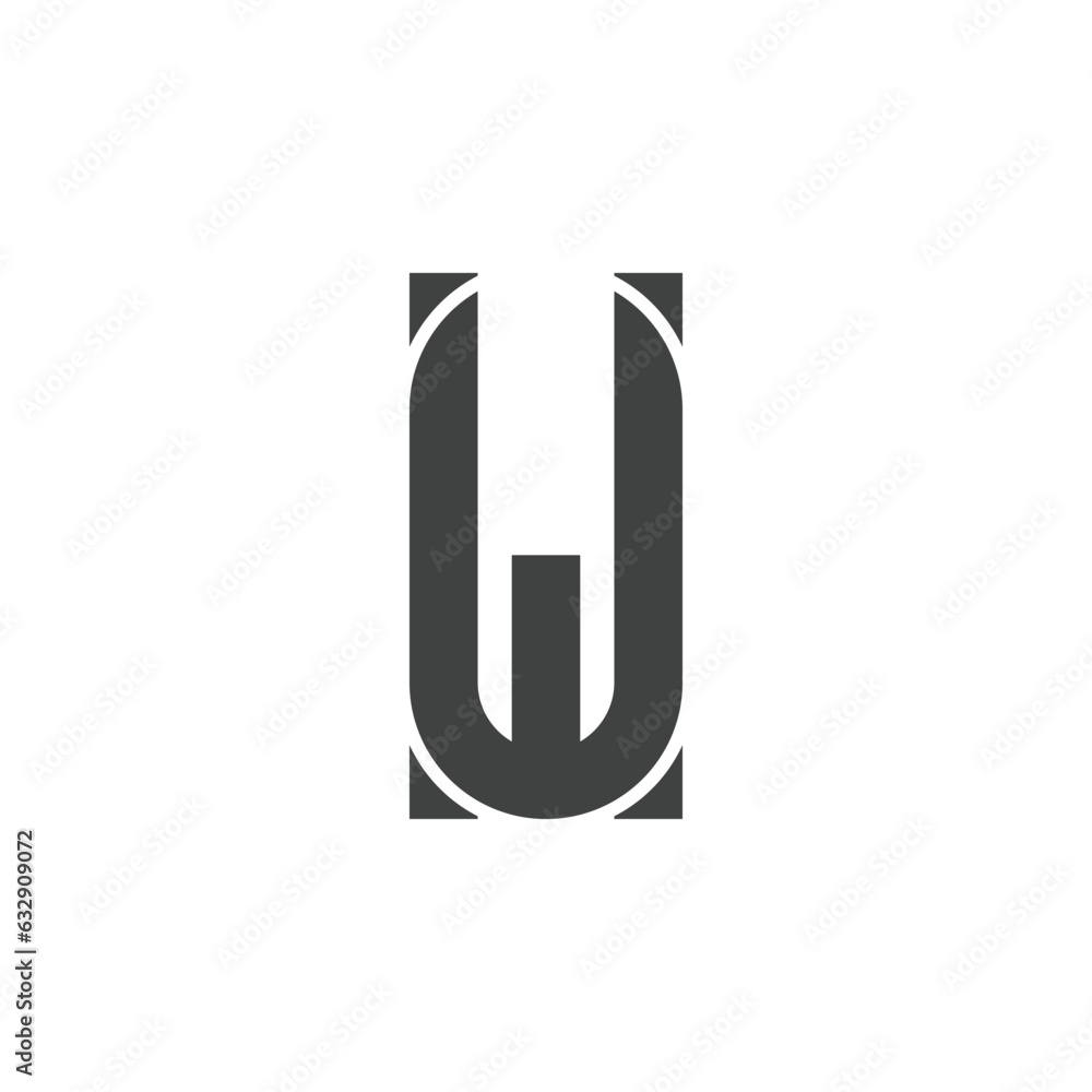 Initial alphabet letter W font icon Initial alphabet letter W font icon
