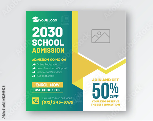 Back to School | School Admission Social Media Post | Educational Promotion Post | Ready to post design 