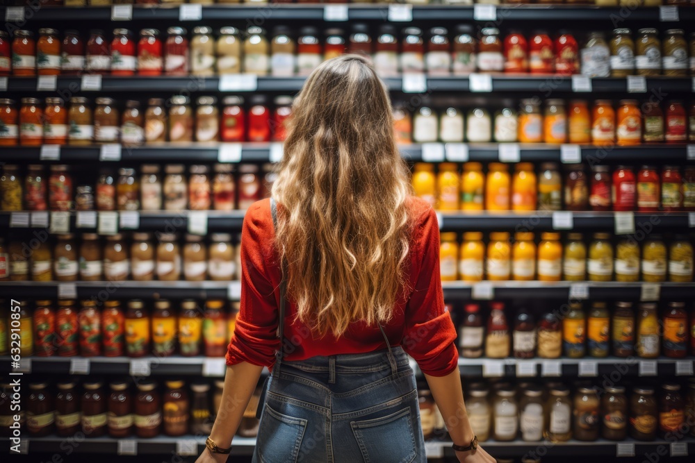 Shopper Exploring The Condiment Aisle, Generative AI Shopper Exploring The Condiment Aisle, Generative AI