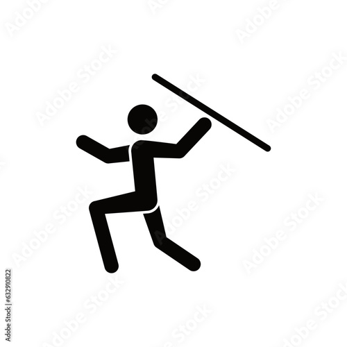 Javelin throw flat style icon vector