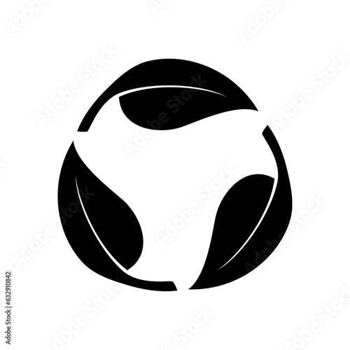 Vector bio recycling degradable flat style vector icon